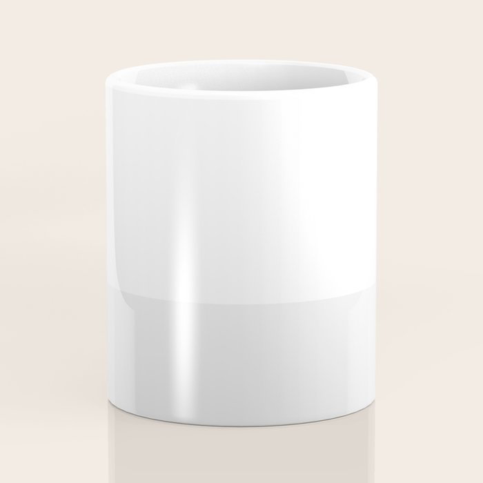 White and Pale Gray Minimalist Color Block Coffee Mug Gallery Image 4