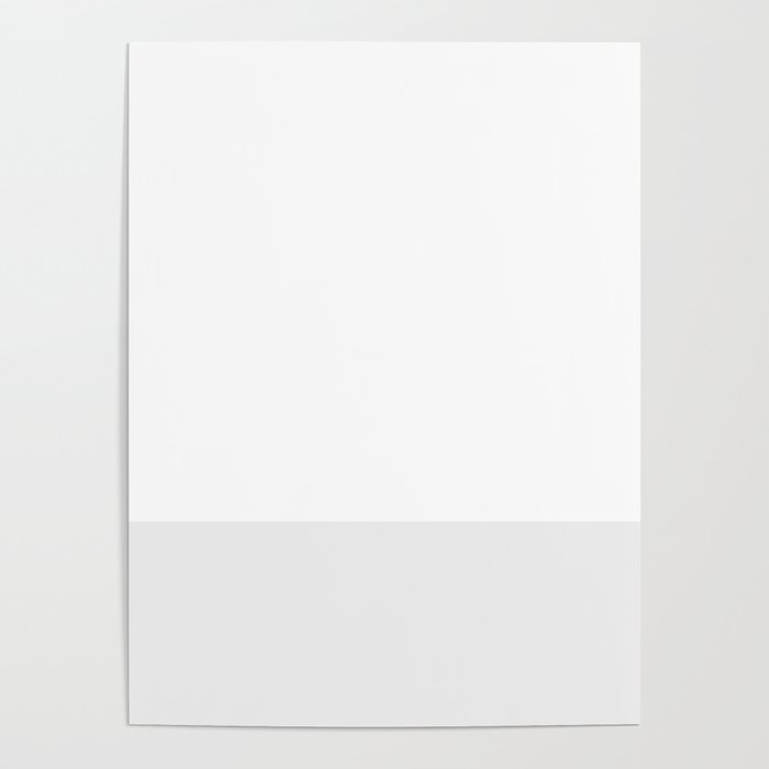 White and Pale Gray Minimalist Color Block Poster Gallery Image 4