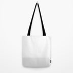 White and Pale Gray Minimalist Color Block Tote Bag Gallery Image 2