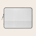 White and Pale Gray Minimalist Color Block Laptop Sleeve Gallery Image 1