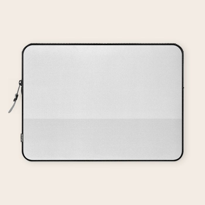 White and Pale Gray Minimalist Color Block Laptop Sleeve Gallery Image 1