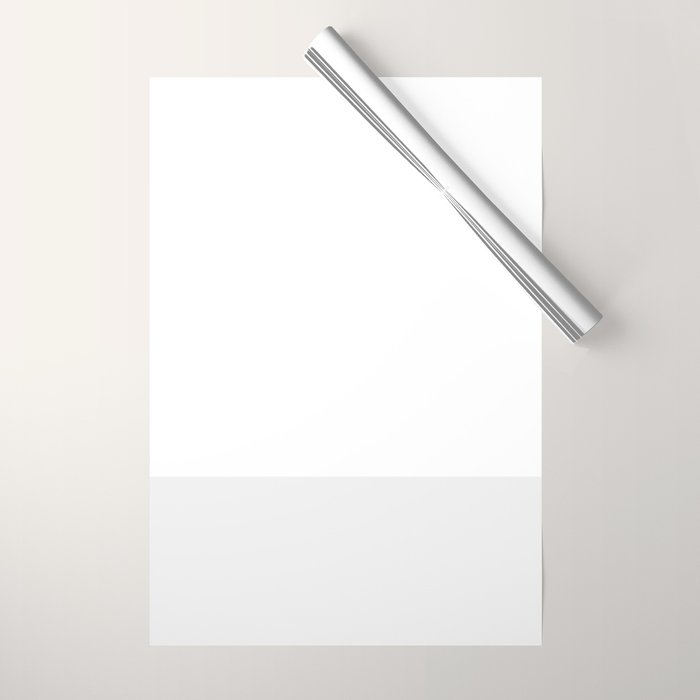 White and Pale Gray Minimalist Color Block Wrapping Paper Gallery Image 1