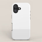 White and Pale Gray Minimalist Color Block iPhone Case Gallery Image 1