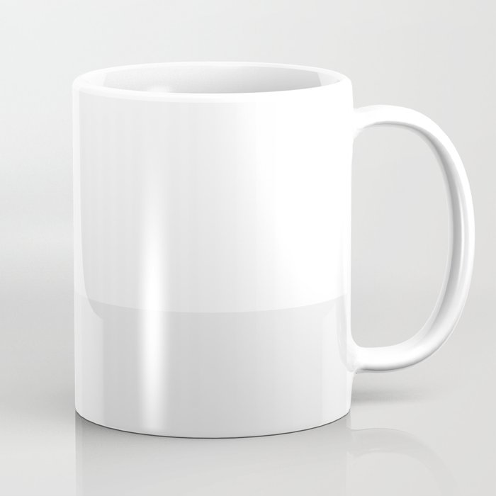 White and Pale Gray Minimalist Color Block Coffee Mug Gallery Image 1