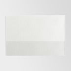 White and Pale Gray Minimalist Color Block Rug Gallery Image 2