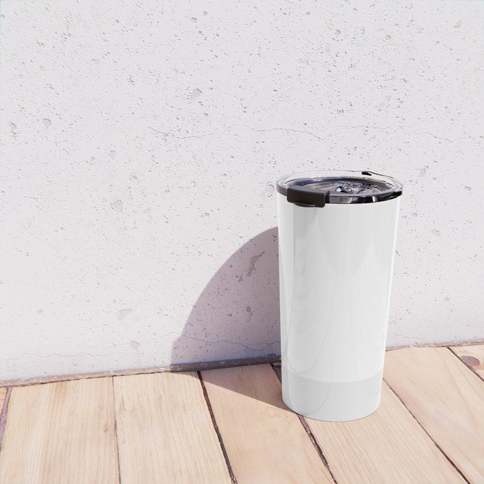 White and Pale Gray Minimalist Color Block Travel Mug Gallery Image 4