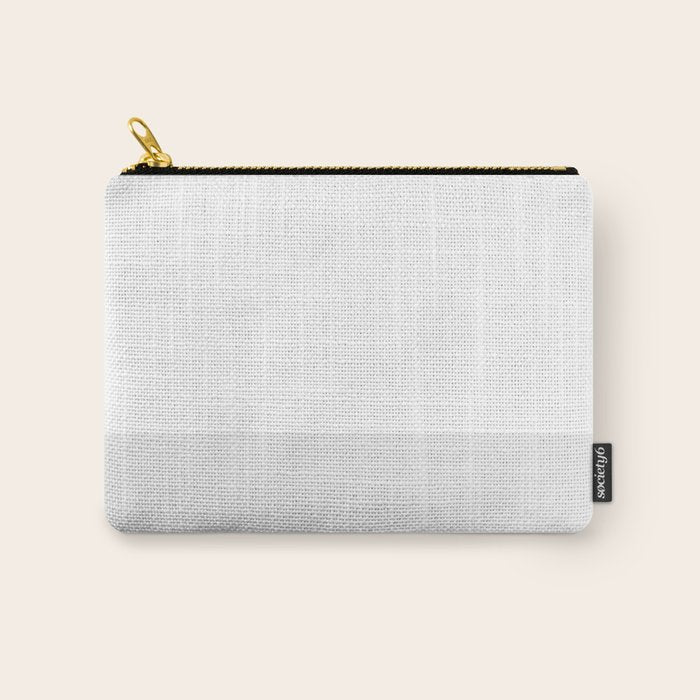 White and Pale Gray Minimalist Color Block Carry All Pouch Gallery Image 1