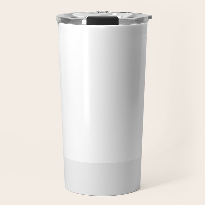 White and Pale Gray Minimalist Color Block Travel Mug Gallery Image 1