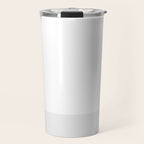 White and Pale Gray Minimalist Color Block Travel Mug Gallery Image 1