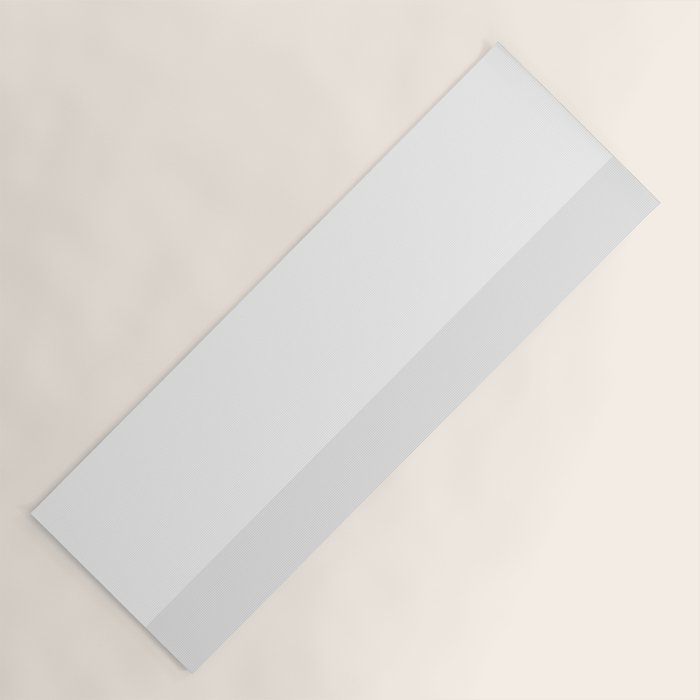White and Pale Gray Minimalist Color Block Yoga Mat Gallery Image 1