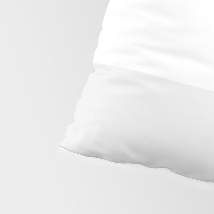 White and Pale Gray Minimalist Color Block Pillow Sham Gallery Image 4