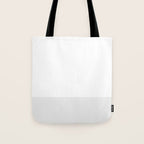 White and Pale Gray Minimalist Color Block Tote Bag Gallery Image 1