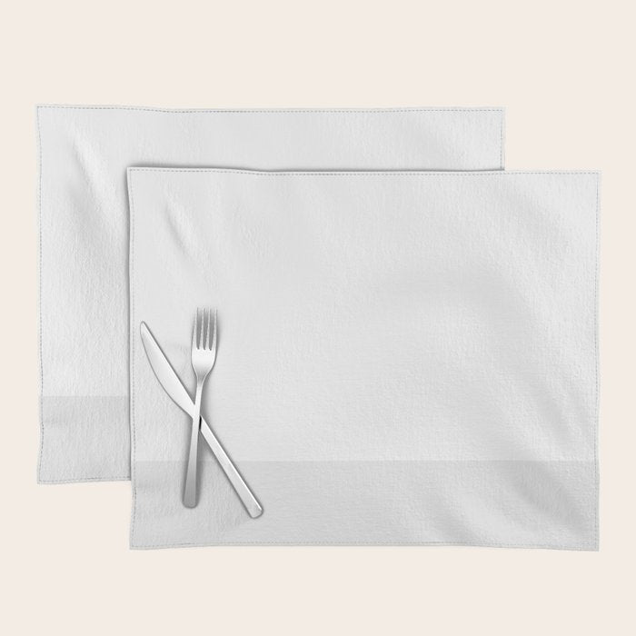 White and Pale Gray Minimalist Color Block Placemat Gallery Image 1