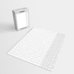 White and Pale Gray Minimalist Color Block Jigsaw Puzzle Gallery Image 2