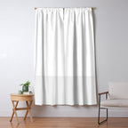 White and Pale Gray Minimalist Color Block Window Curtain Gallery Image 5