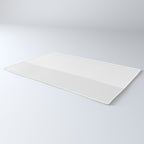 White and Pale Gray Minimalist Color Block Rug Gallery Image 3