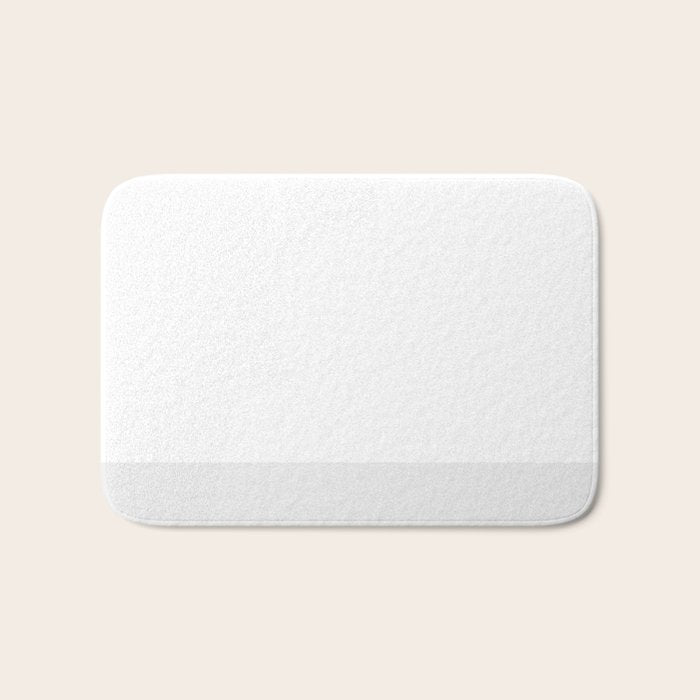 White and Pale Gray Minimalist Color Block Bath Mat Gallery Image 1