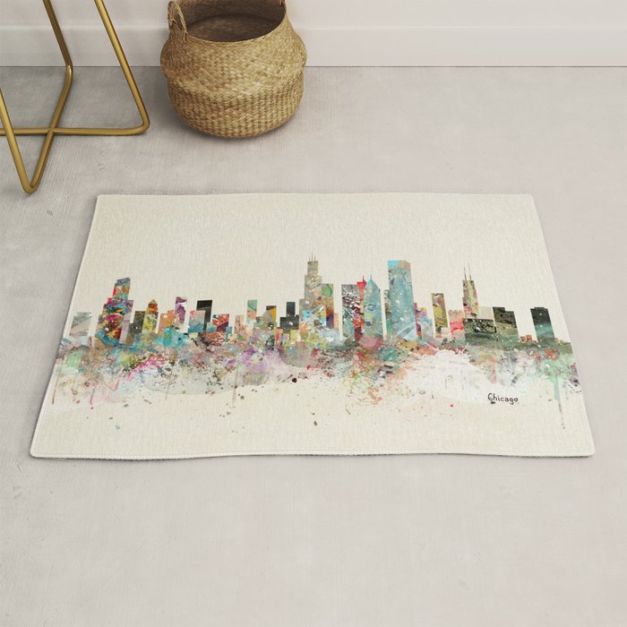 chicago skyline Rug Gallery Image 1