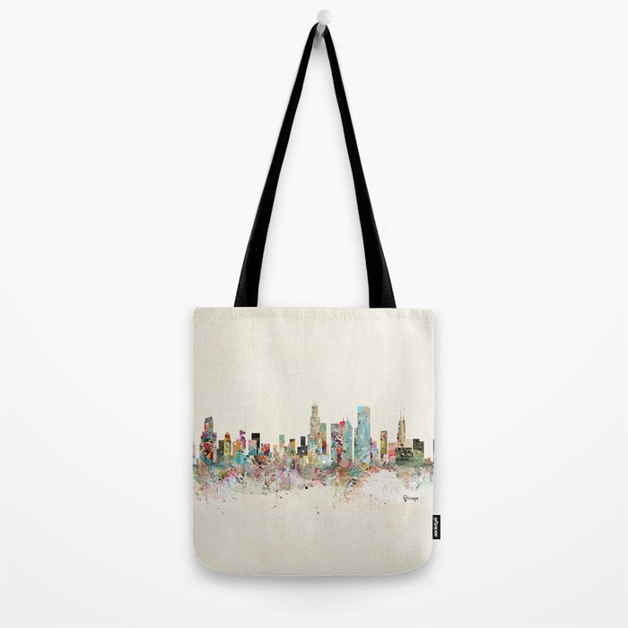 chicago skyline Tote Bag Gallery Image 2