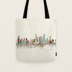 chicago skyline Tote Bag Gallery Image 1