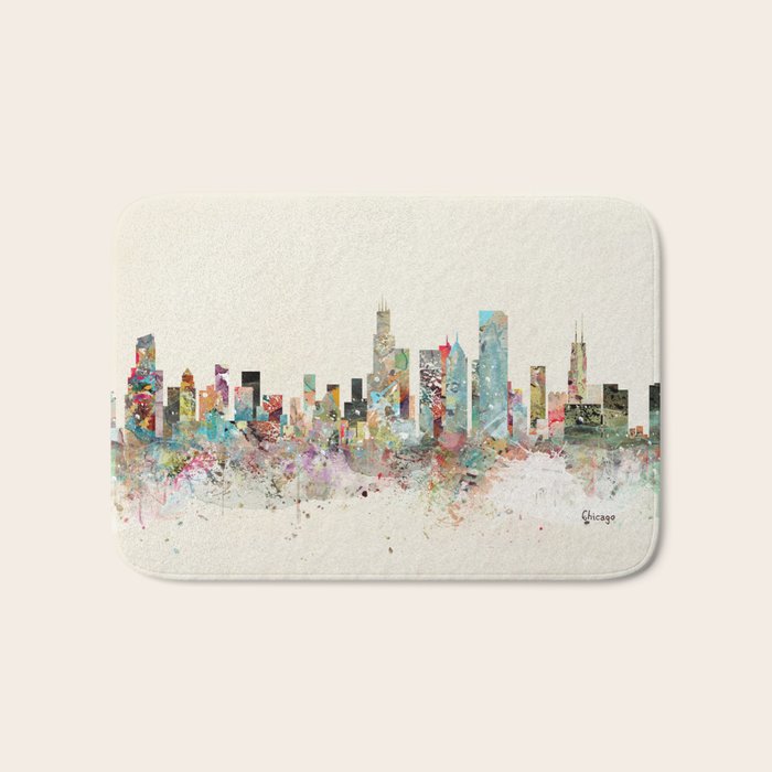 chicago skyline Bath Mat Gallery Image 1