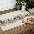 chicago skyline Outdoor Rug Gallery Image 2