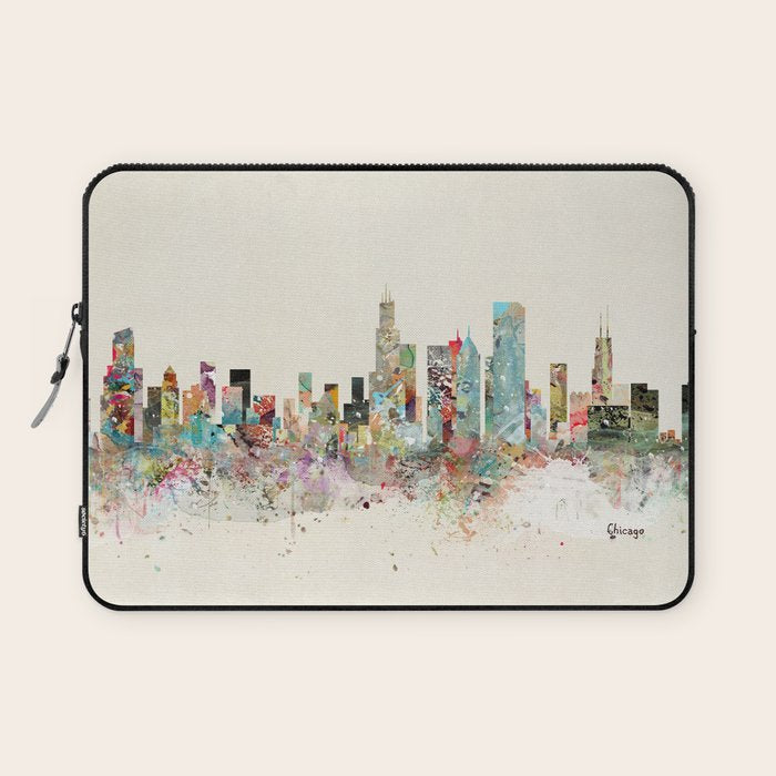 chicago skyline Laptop Sleeve Gallery Image 1