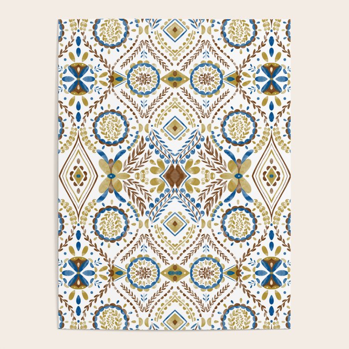 Artisan Tile Essence Flowery Poster Gallery Image 4