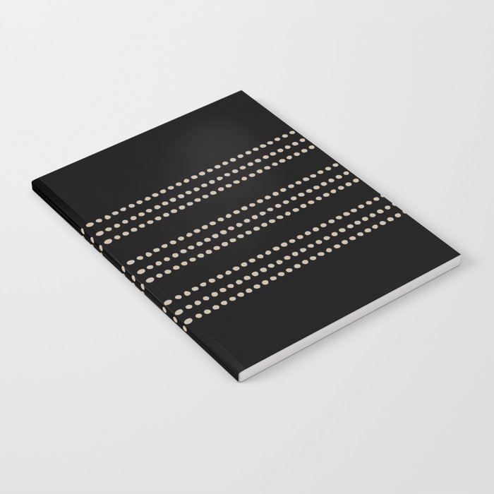 Black and Ivory Ethnic Spotted Striped Notebook Gallery Image 2