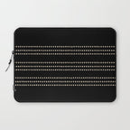 Black and Ivory Ethnic Spotted Striped Laptop Sleeve Gallery Image 1