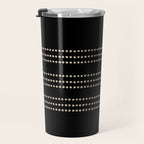 Black and Ivory Ethnic Spotted Striped Travel Mug Gallery Image 3