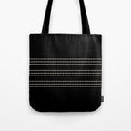 Black and Ivory Ethnic Spotted Striped Tote Bag Gallery Image 1