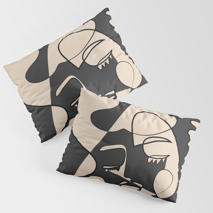 Abstract Faces 13 Pillow Sham Gallery Image 1