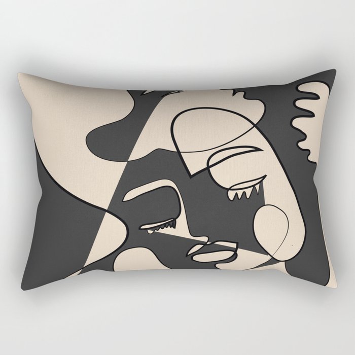 Abstract Faces 13 Rectangular Pillow Gallery Image 2