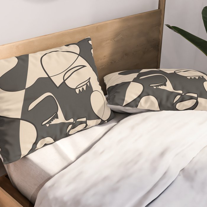 Abstract Faces 13 Pillow Sham Gallery Image 2