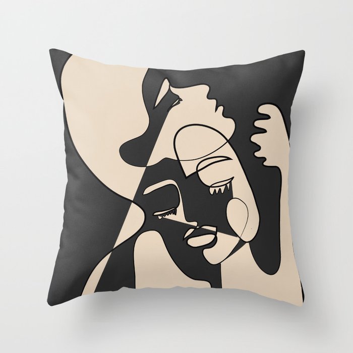 Abstract Faces 13 Throw Pillow Gallery Image 6