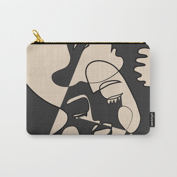 Abstract Faces 13 Carry All Pouch Gallery Image 1