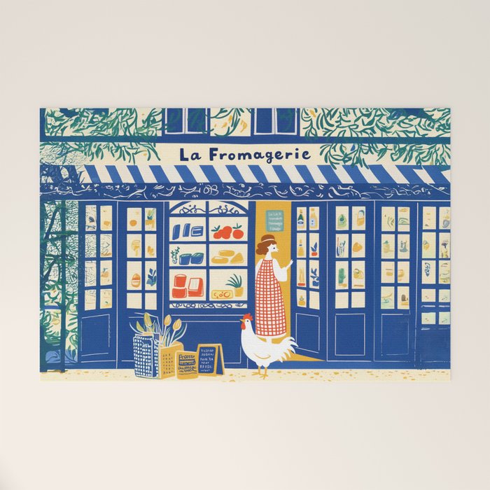 Charming French Cheese Shop Welcome Mat Gallery Image 1