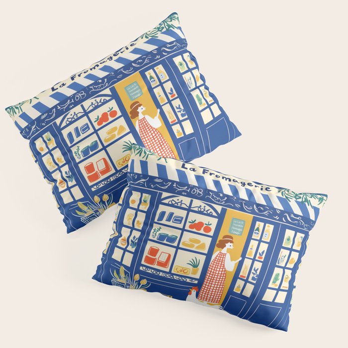 Charming French Cheese Shop Pillow Sham Gallery Image 3