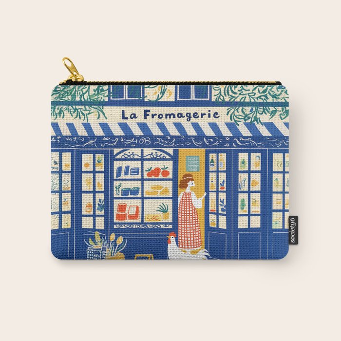 Charming French Cheese Shop Carry All Pouch Gallery Image 1