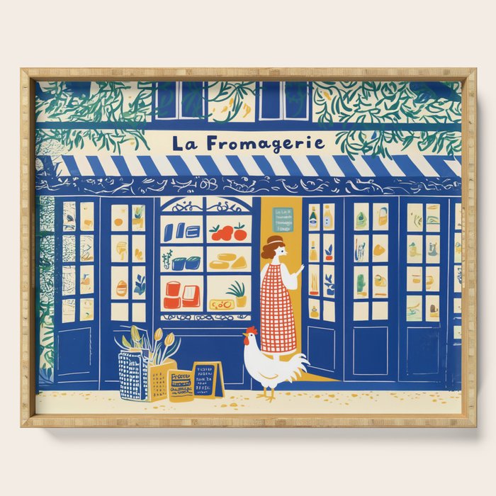 Charming French Cheese Shop Serving Tray Gallery Image 1