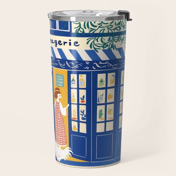 Charming French Cheese Shop Travel Mug Gallery Image 2