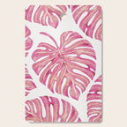 Watercolor Palm Leaves - Bright Pink Cutting Board Gallery Image 1