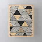 Concrete and Wood Triangles 2 Mini Art Print Gallery Image 1