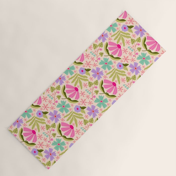 Colorful Garden - summer vibe Yoga Mat Gallery Image 1