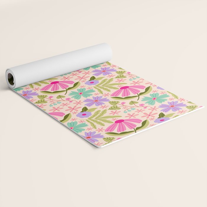Colorful Garden - summer vibe Yoga Mat Gallery Image 2