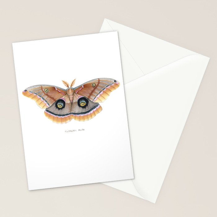 Polyphemus Moth Stationery Card Gallery Image 2