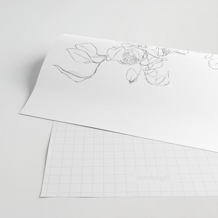 Beautiful Bouquet Line Wrapping Paper Gallery Image 2