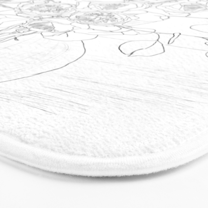 Beautiful Bouquet Line Bath Mat Gallery Image 3