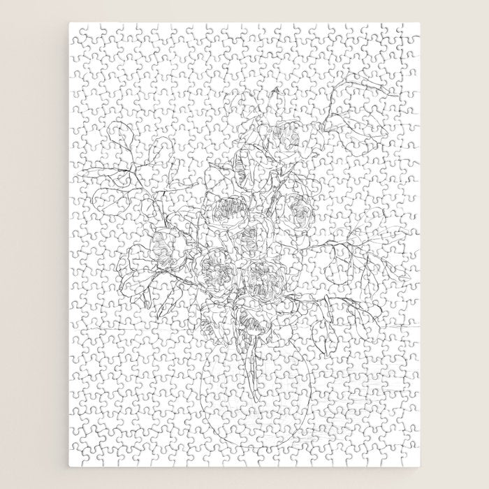Beautiful Bouquet Line Jigsaw Puzzle Gallery Image 1